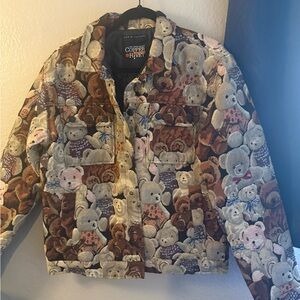 Copper Rivet Women's Teddy Bear Bomber Jacket - Multicolor